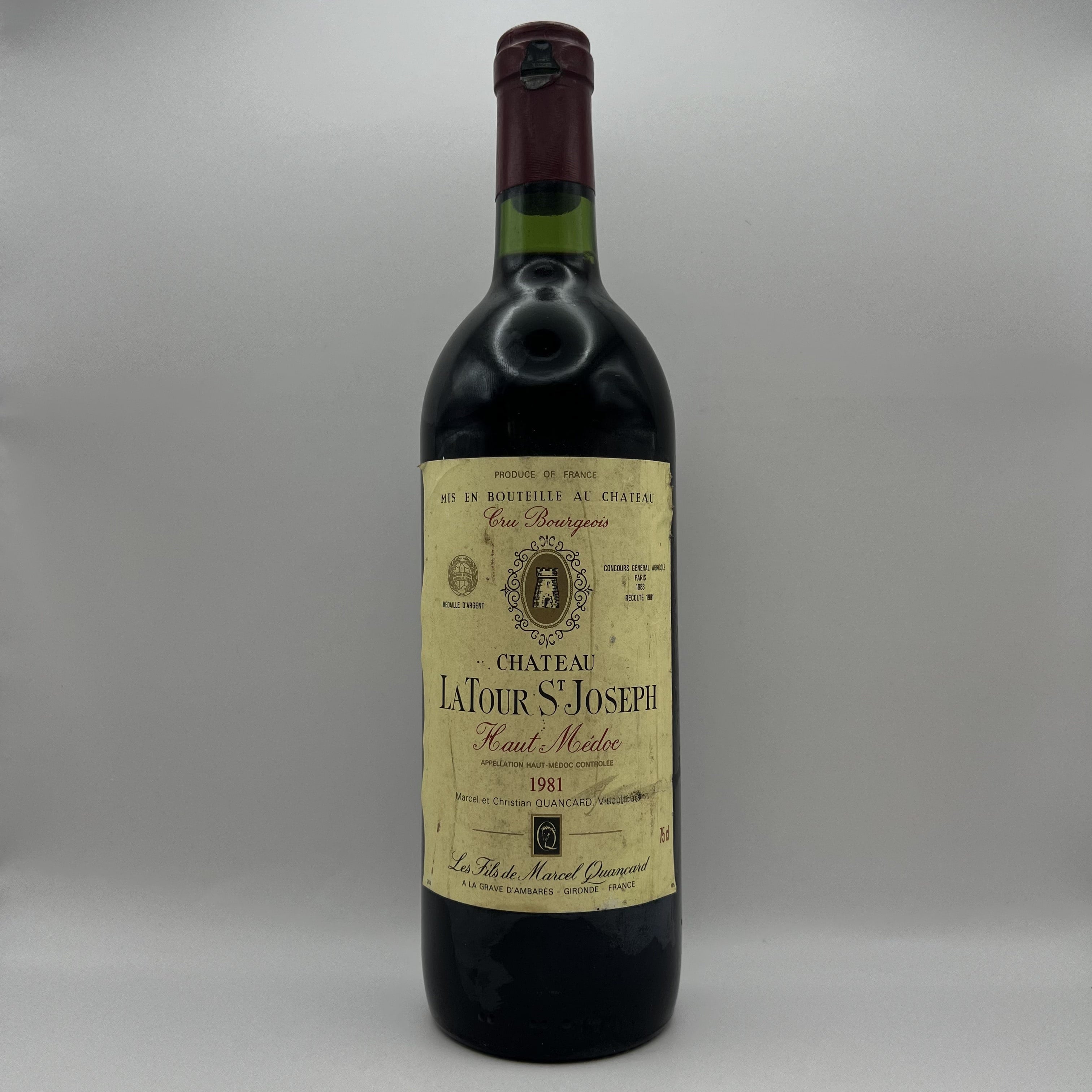 Chateau LaTour St Joseph 1981 Haut Medoc